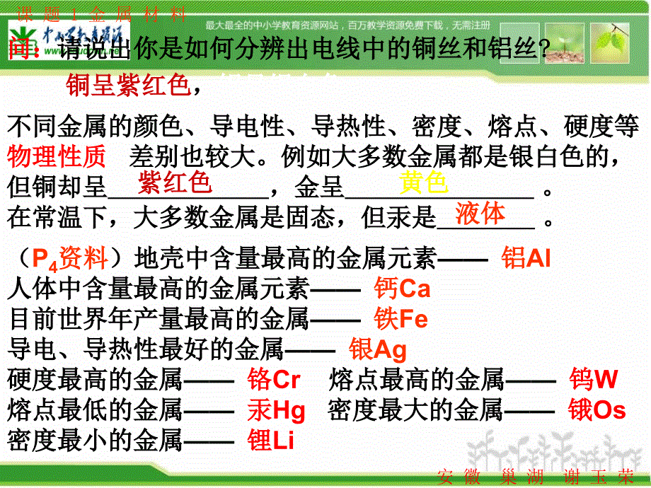 新人教版化学九下课题1《金属材料》ppt课件3_第4页