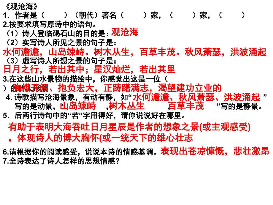 《上古诗鉴赏题》ppt课件_第1页