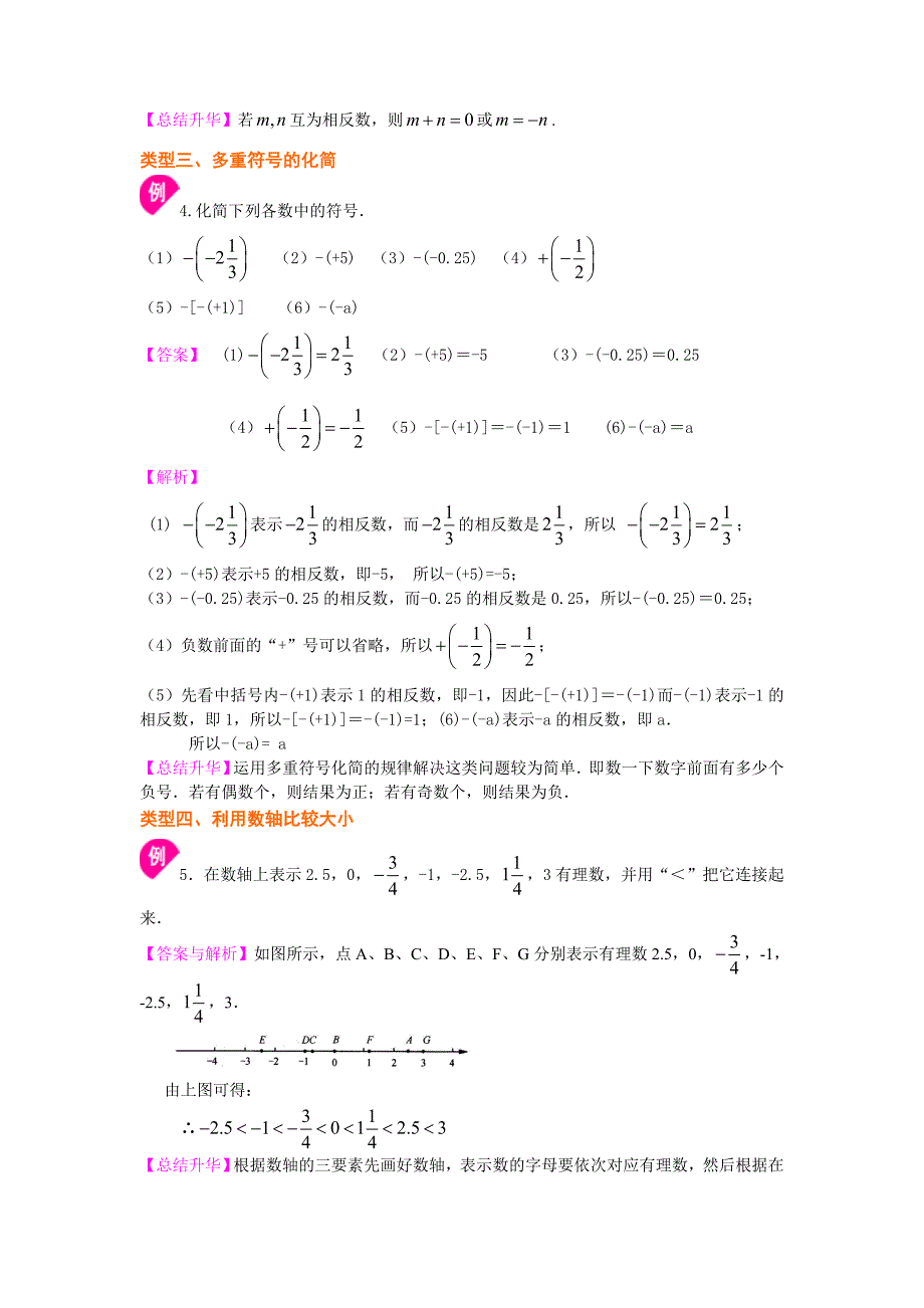 数轴与相反数(基础) 知识讲解_第3页