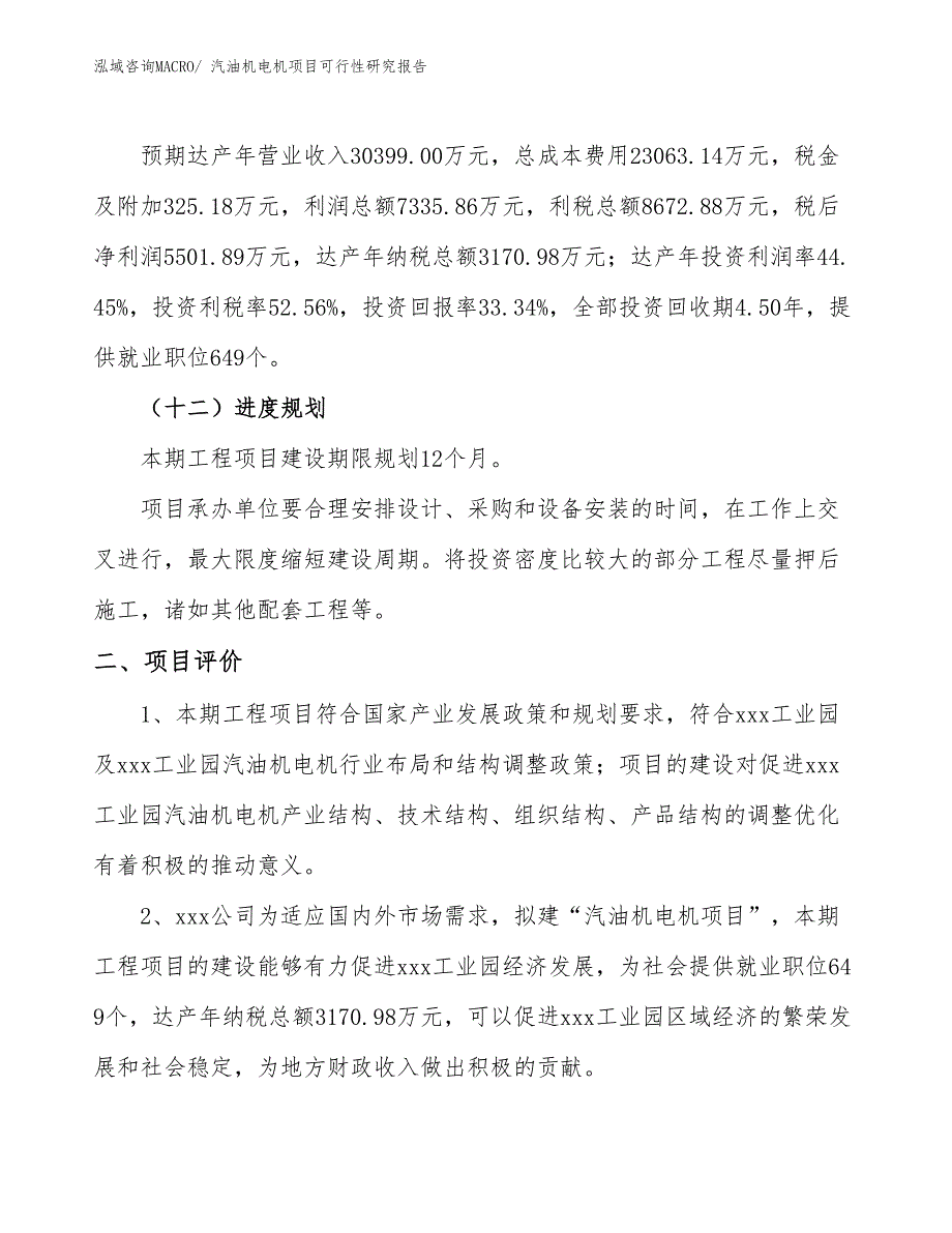 汽油机电机项目可行性研究报告_第3页