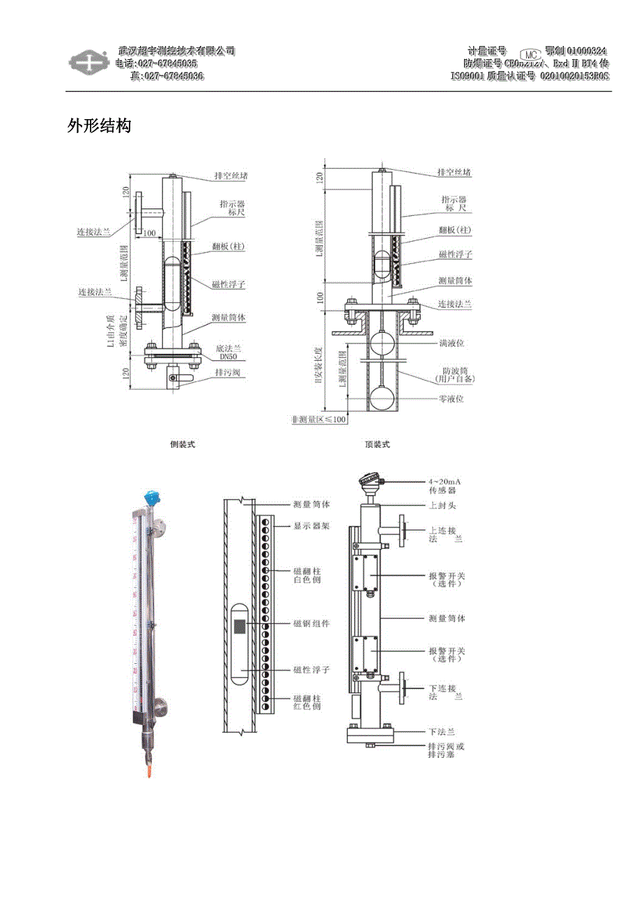 cyuhz系列磁性翻柱液位计_第3页