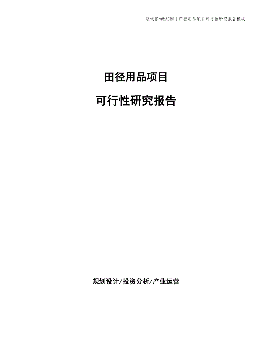 田径用品项目可行性研究报告模板_第1页