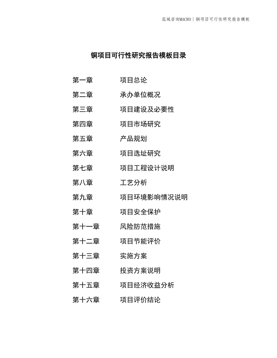 铜项目可行性研究报告模板_第2页