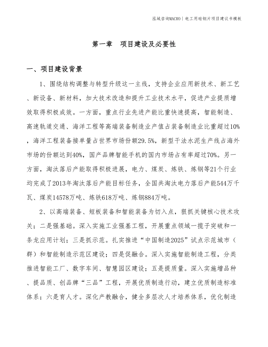 电工用硅钢片项目建议书模板(投资11100万元)_第3页