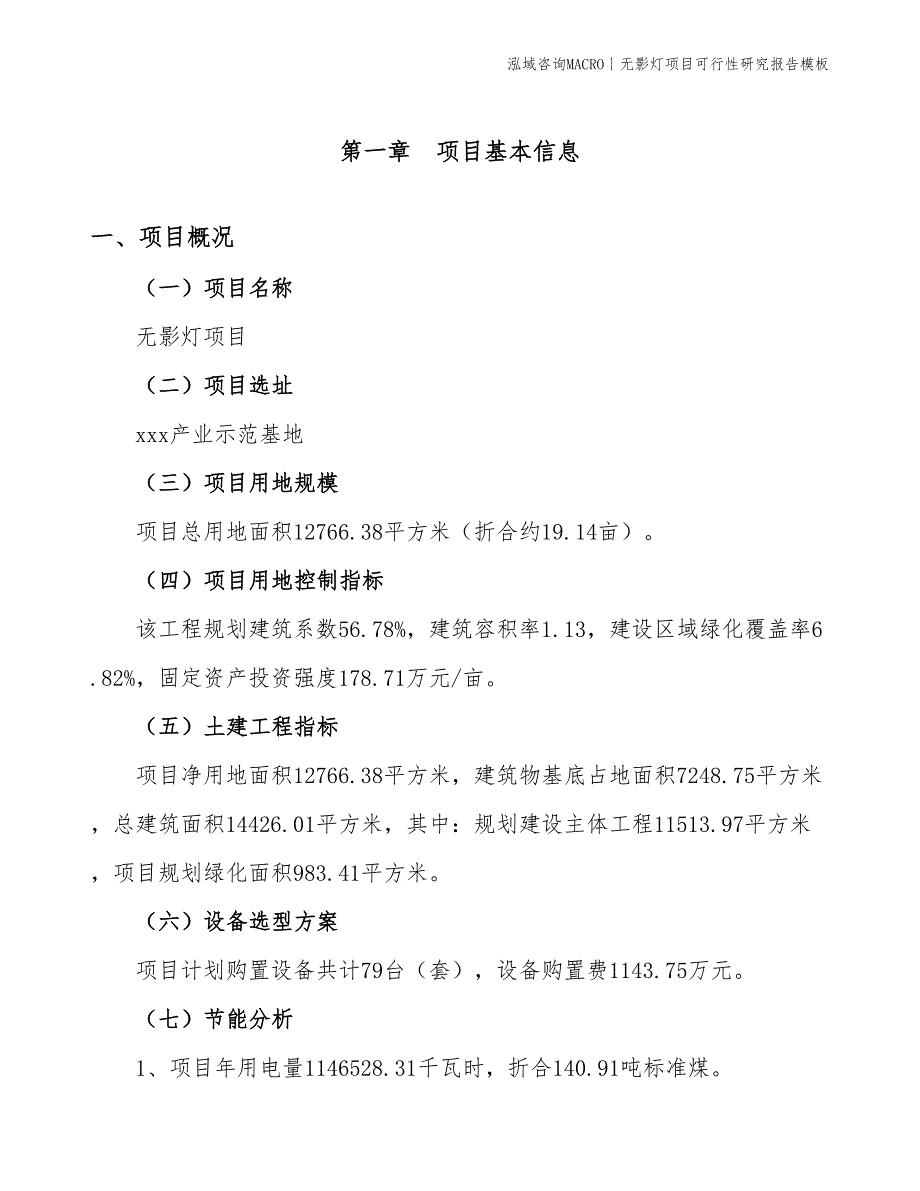 无影灯项目可行性研究报告模板_第3页