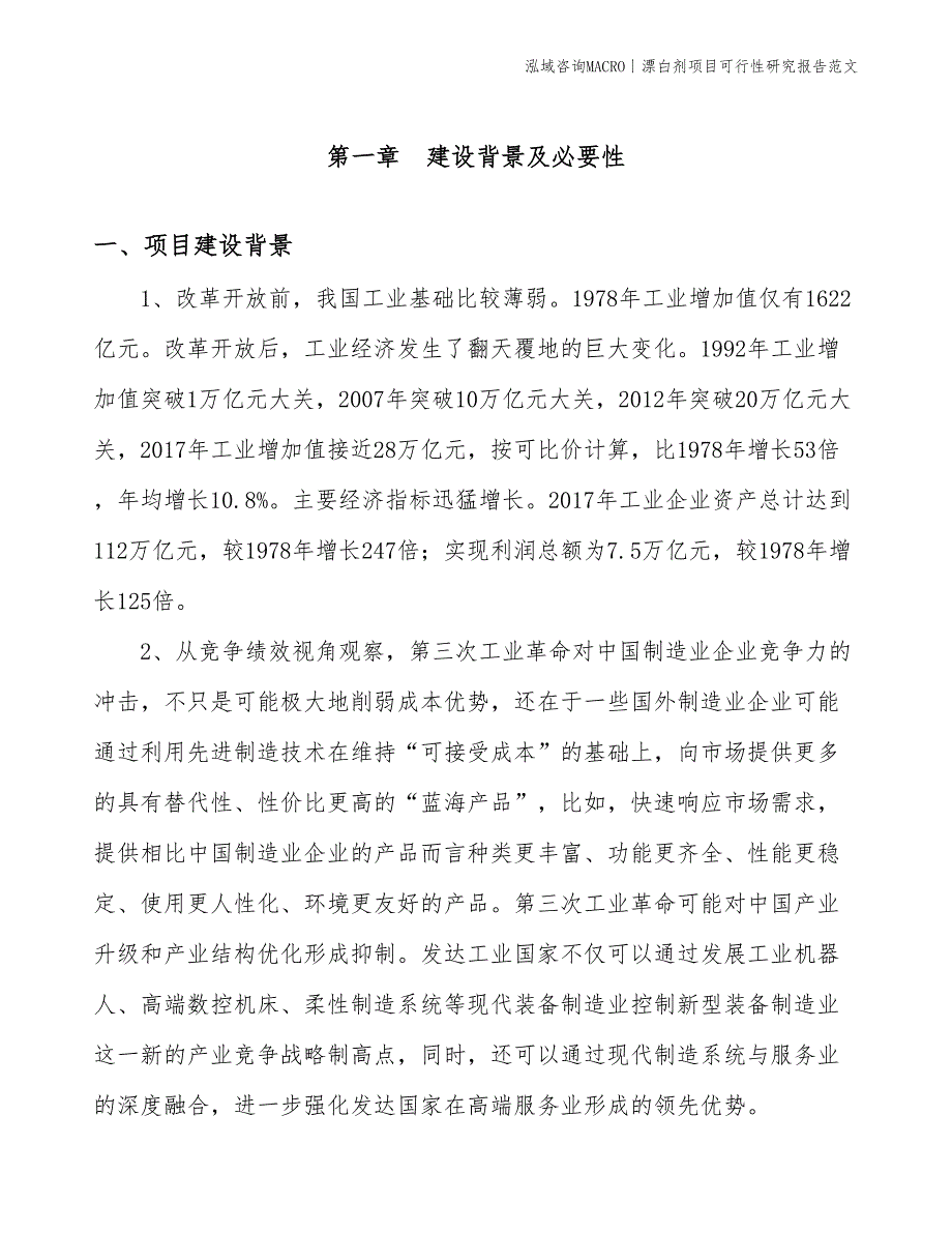 漂白剂项目可行性研究报告范文(投资2800万元)_第3页