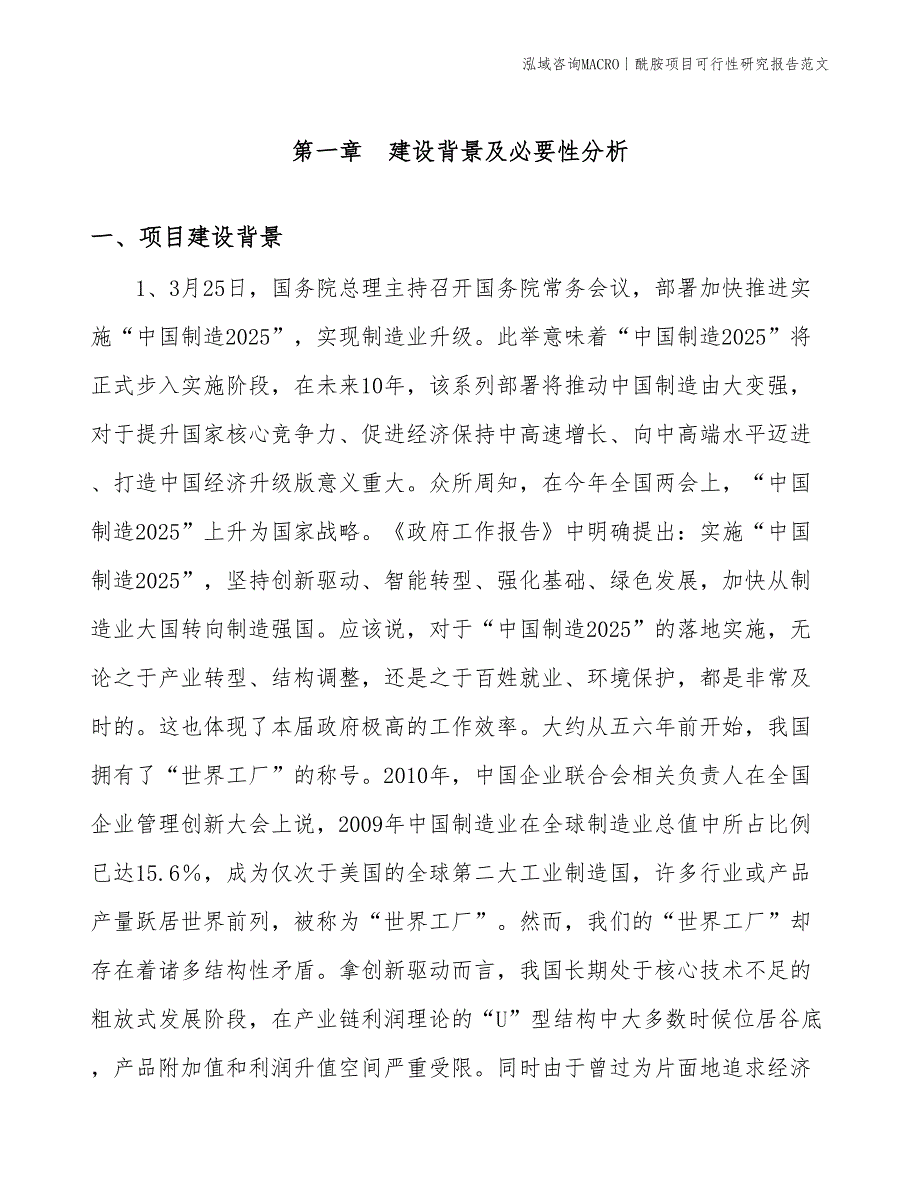 酰胺项目可行性研究报告范文(投资6000万元)_第2页