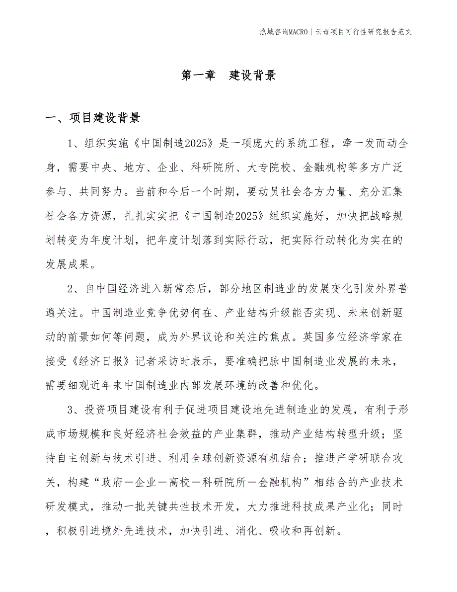 云母项目可行性研究报告范文(投资15800万元)_第2页