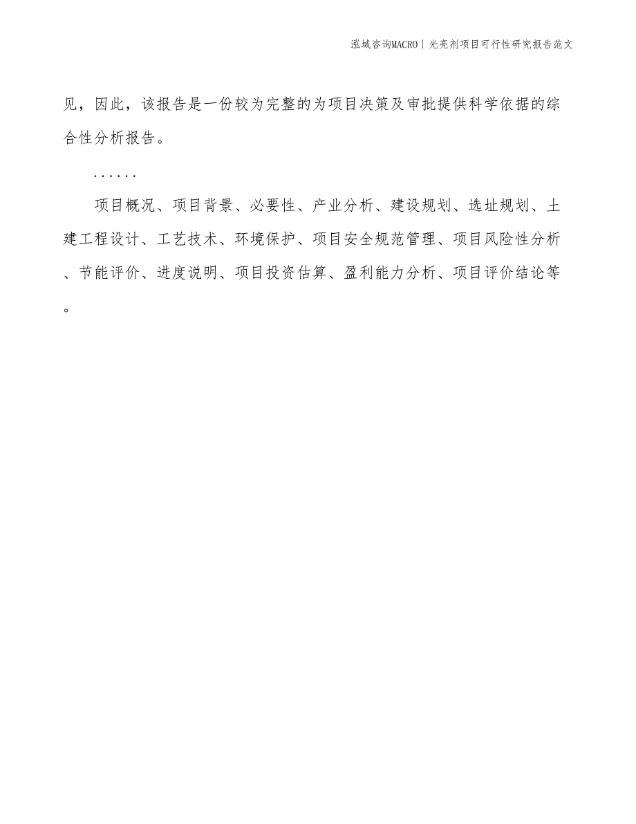 光亮剂项目可行性研究报告范文(投资17400万元)_第2页