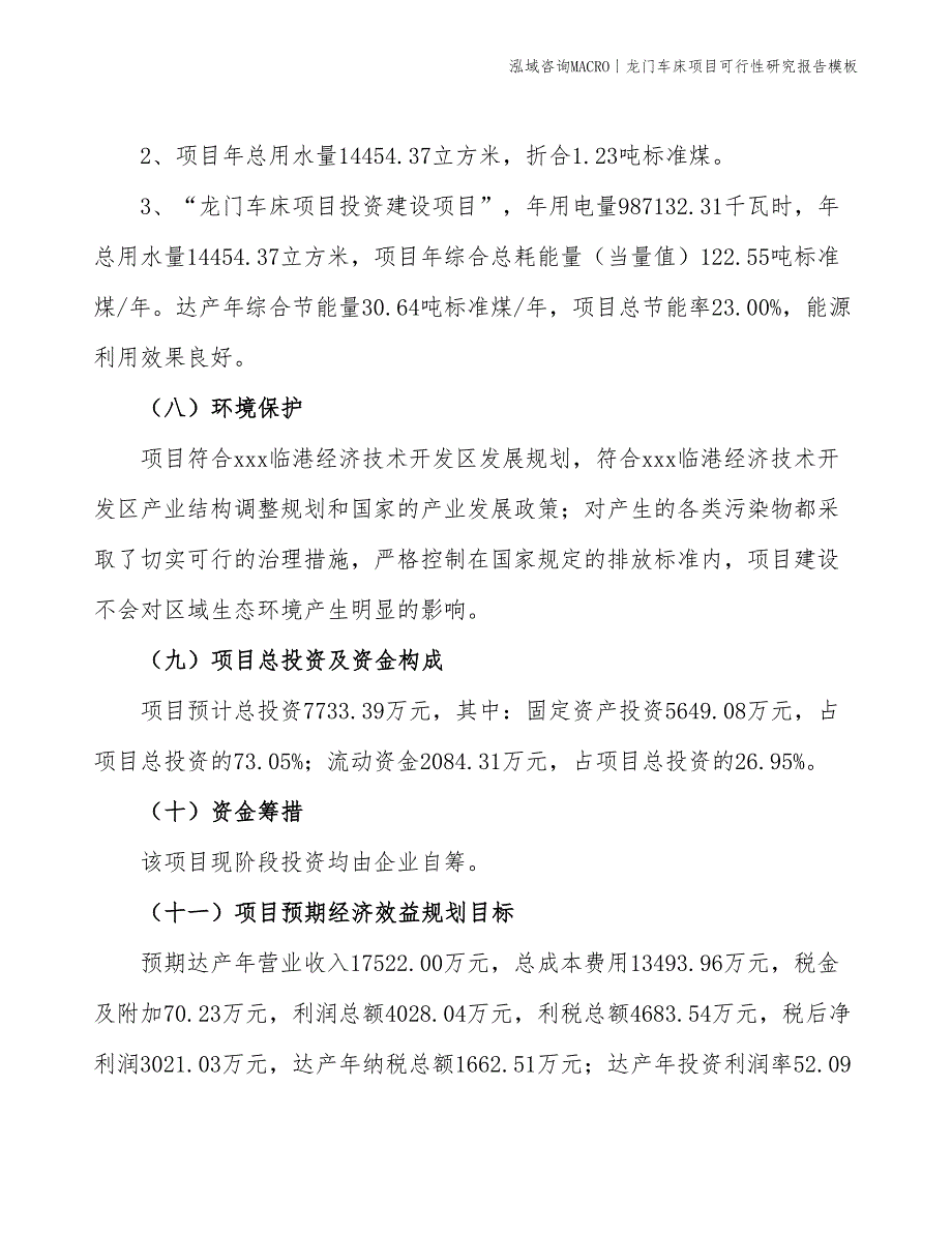 龙门车床项目可行性研究报告模板_第4页