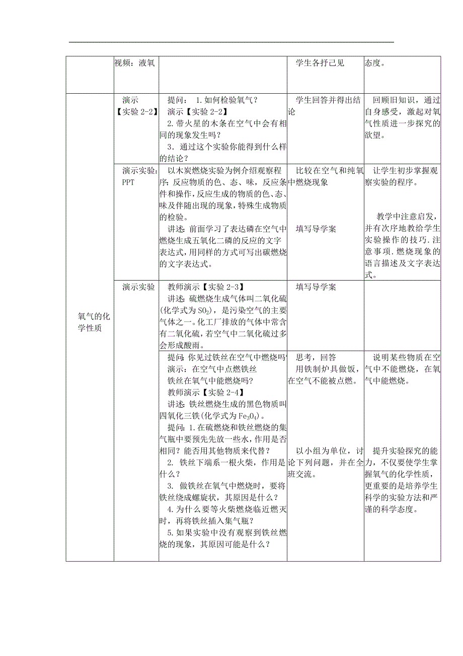 九年级化学上册 2.2 氧气教案 （新版）新人教版_第2页