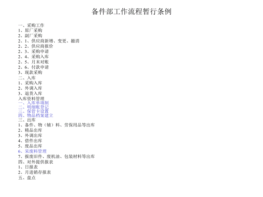 《备件仓工作流程》ppt课件_第1页