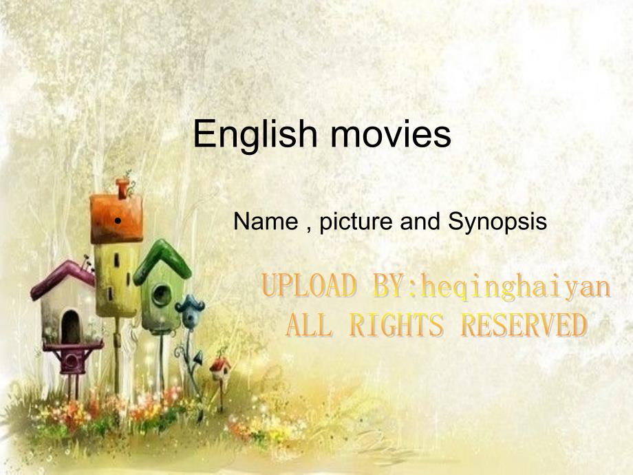 演讲比赛pptenglishmovies_第1页