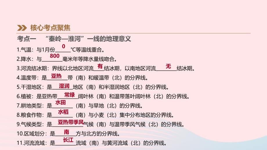 江西省2019年中考地理复习 第五部分 中国地理（下）第22课时 南方地区与北方地区课件_第2页