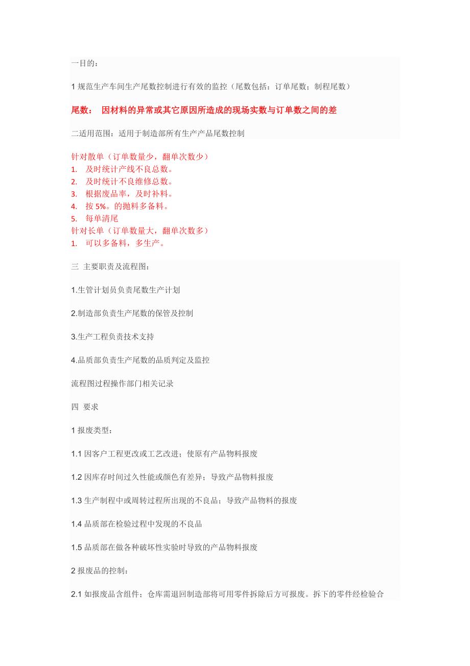 生产车间生产尾数控制处理流程_第1页