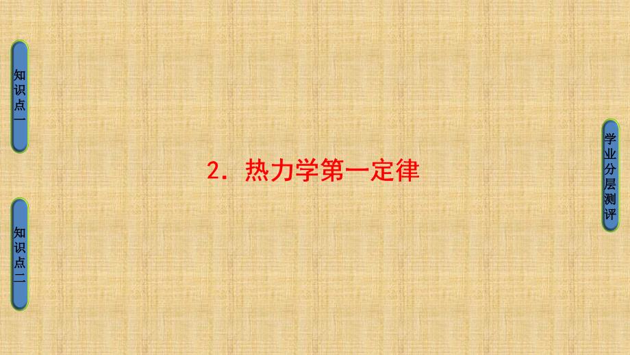 2017-2018学年度教科版选修3-3 4.2热力学第一定律 课件（3）（15张）_第1页