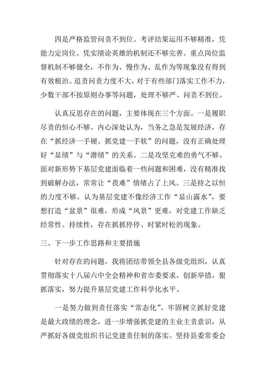 2016年党委书记抓党建考核评议述职报告_第5页