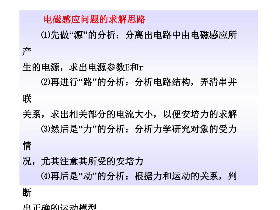 电磁感应中线框问题的求解思路_第1页