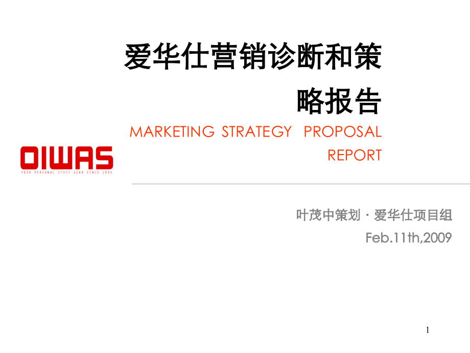 爱华仕营销诊断和策略报告_第1页