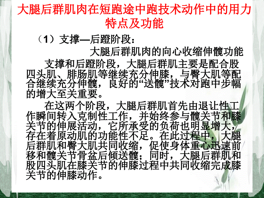 短跑运动员的股后肌群力量训练2013教学课件_第3页