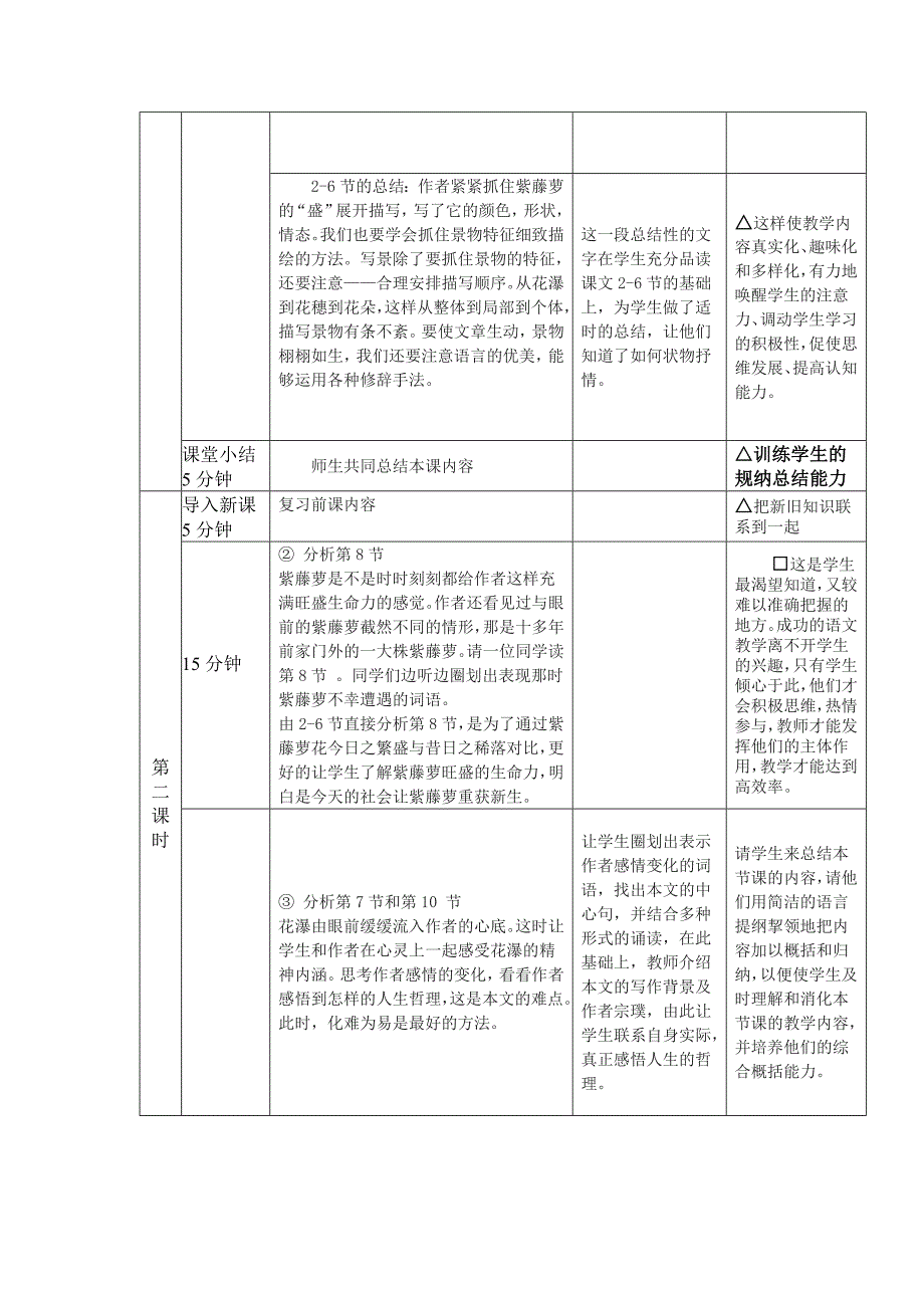 1.4 紫藤萝瀑布 教案 新人教版七年级上 (31)_第3页