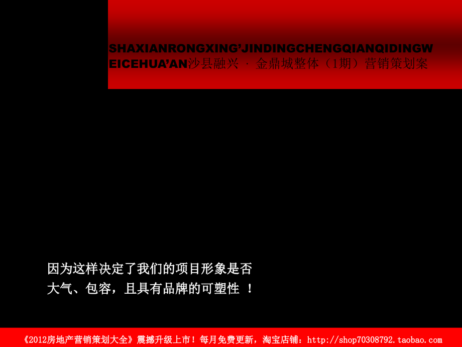 2012年三明市沙县融兴·金鼎城整体（1期）营销策划案_第4页