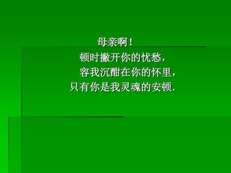 1.4 诗两首 荷叶母亲 课件 新人教版七上 (12)_第5页