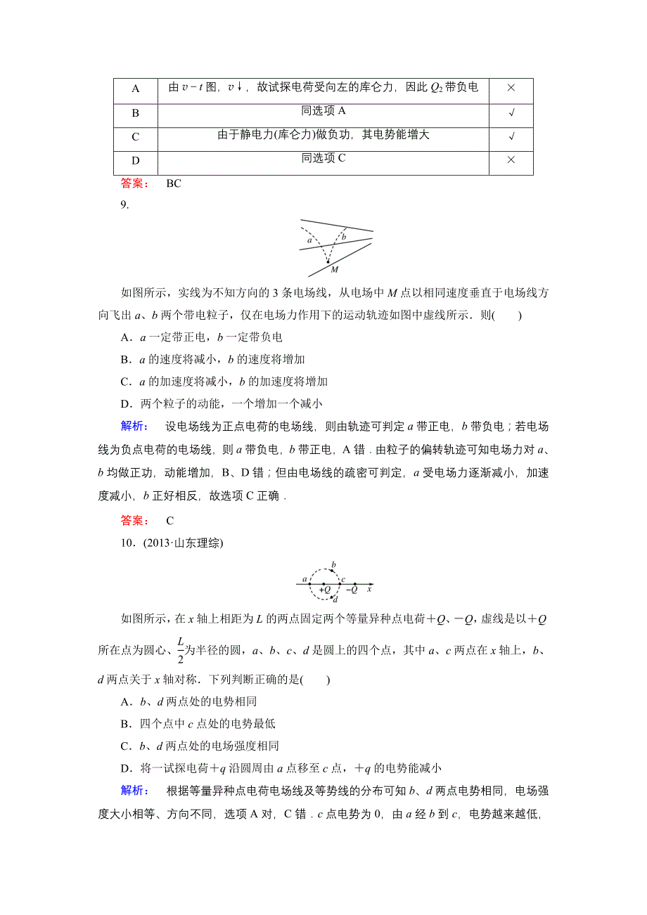 2018-2019高中同步新课标高中物理人教版选修3-1练习：第一章 静电场1.4 word版含解析_第4页