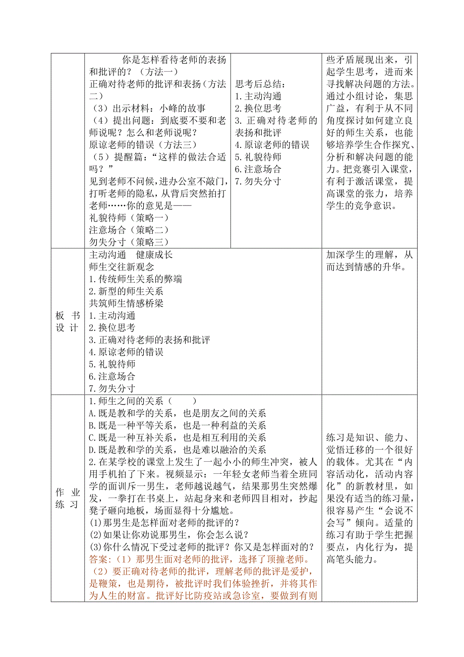 广西中峰乡育才中学人教版政治八年级上册集体备课：4.2主动沟通 健康成长教案_第3页