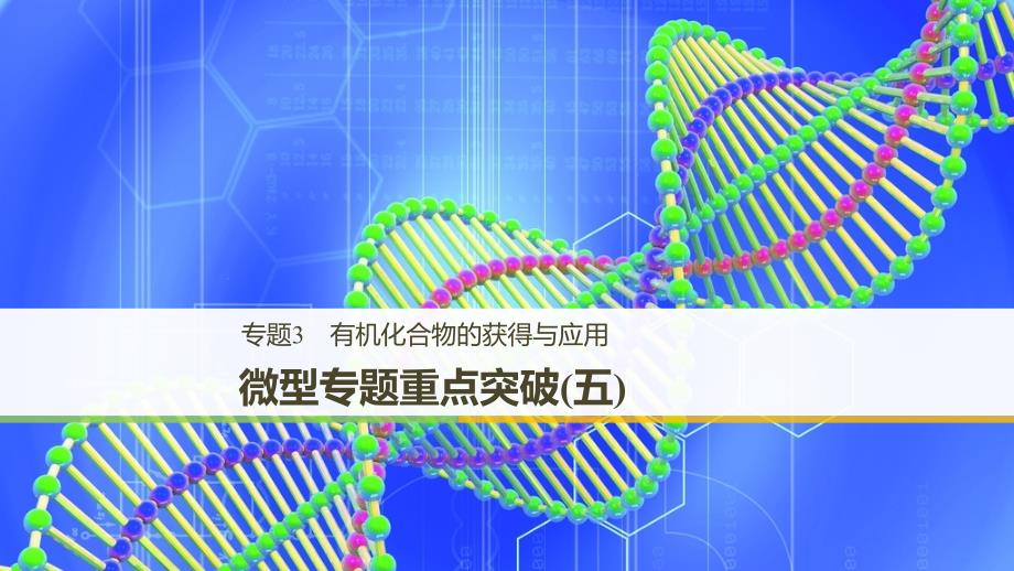 2018-2019版化学新导学笔记必修二苏教新课标（渝冀闽）专用实用课件：专题3 有机化合物的获得与应用 微型专题重点突破（五） _第1页