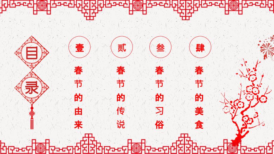 红色喜庆简约剪纸风中国传统文化春节习俗PPT模板_第2页