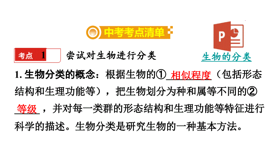 中考面对面生物复习课件：第六单元  生物的多样性及其保护_第2页