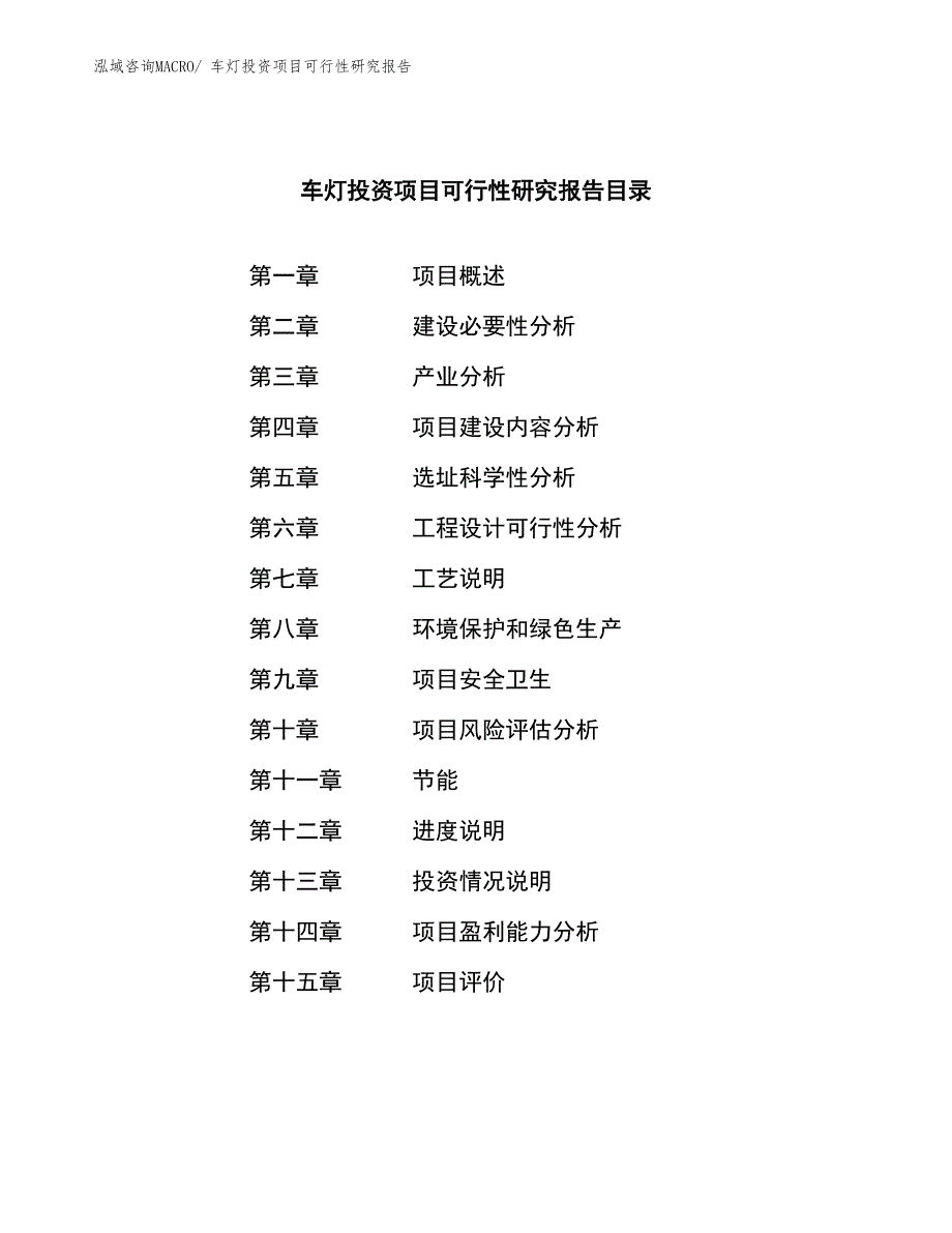 车灯投资项目可行性研究报告_第3页