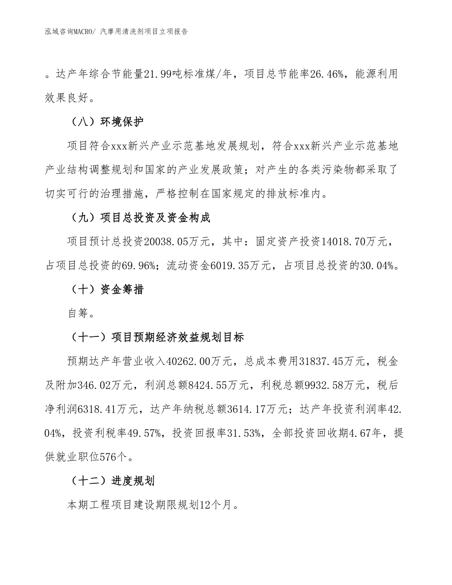 汽摩用清洗剂项目立项报告_第3页