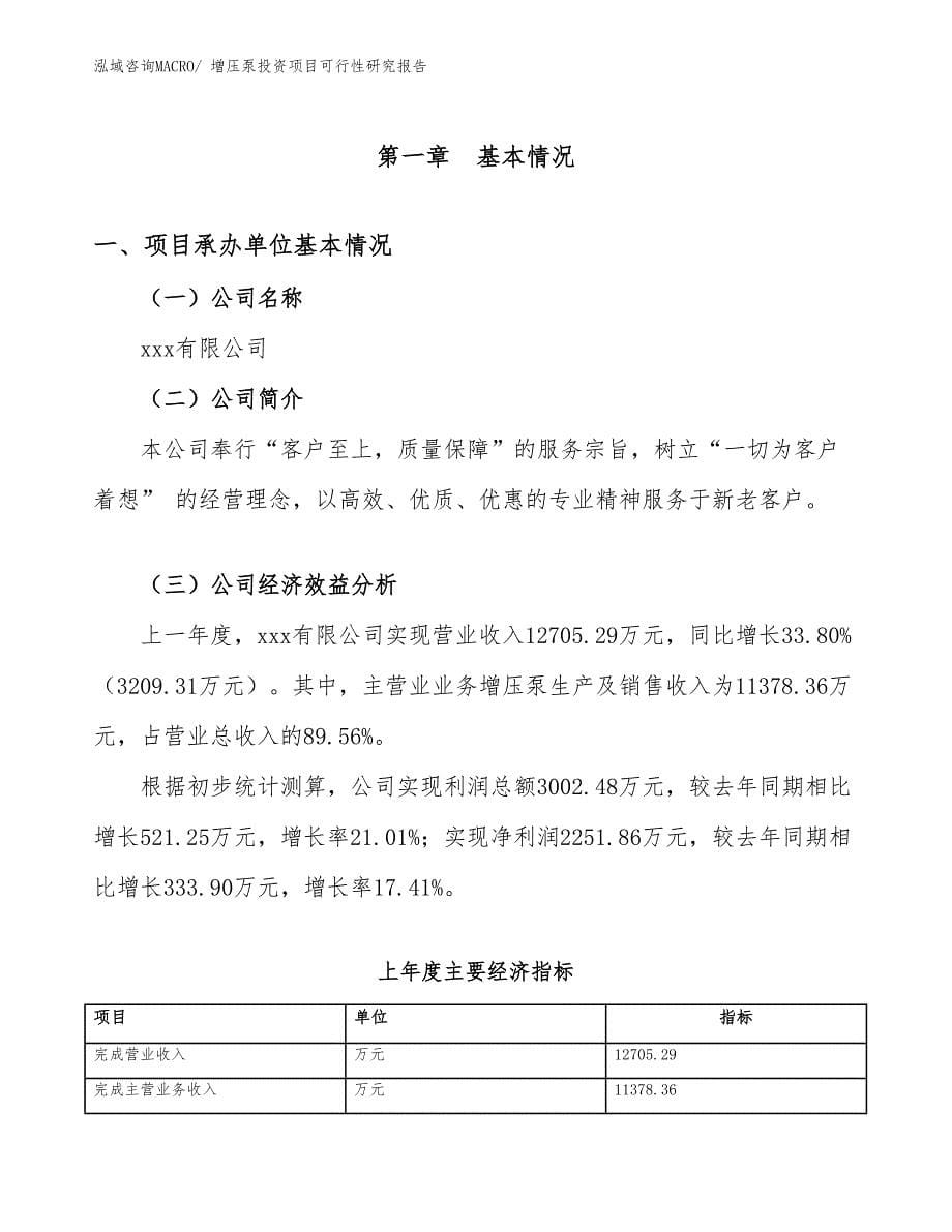 增压泵投资项目可行性研究报告_第5页