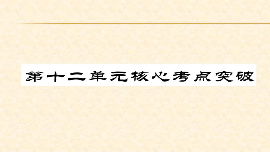 （人教版）九年级化学下册作业课件12.6  第十二单元核心考点突破_第1页