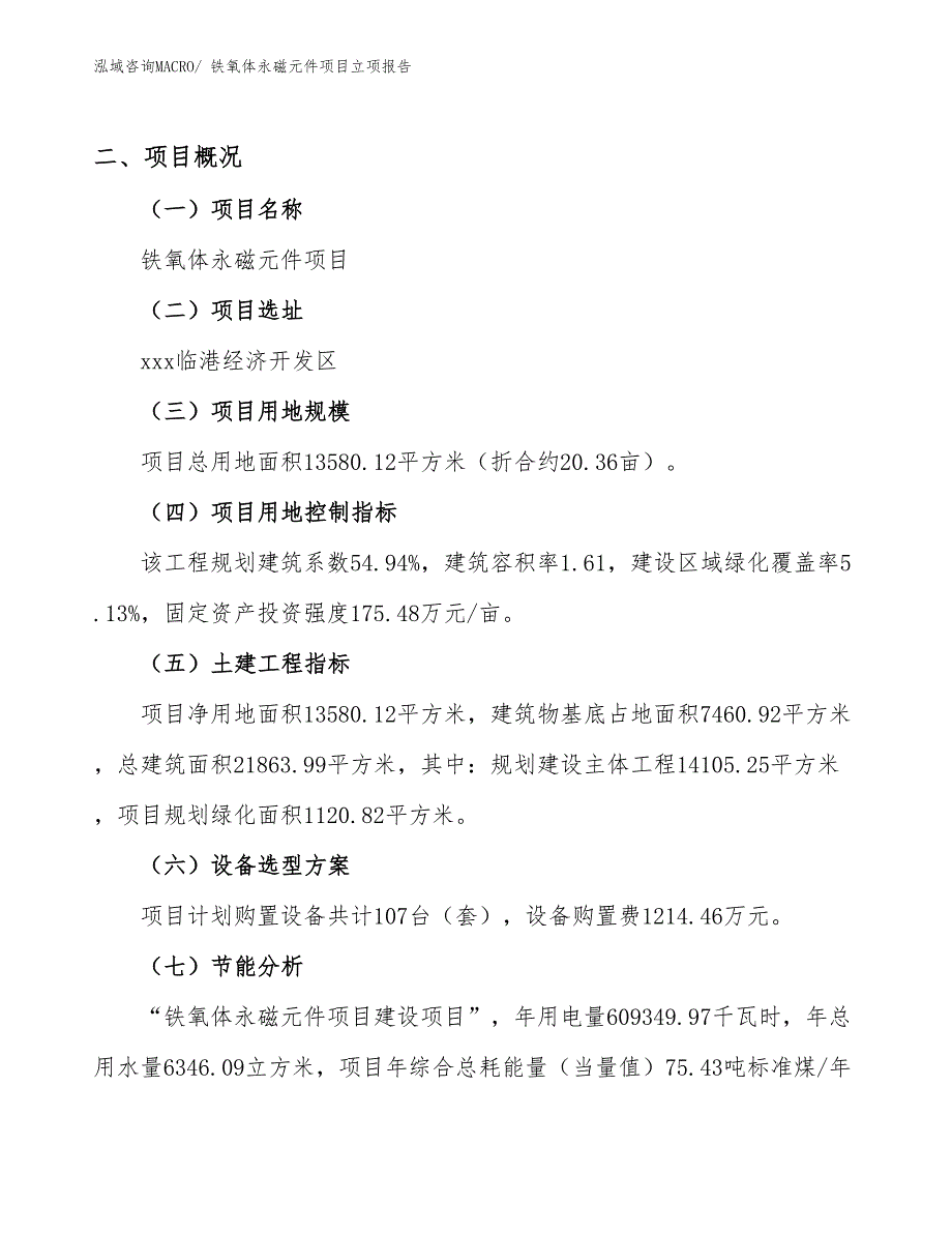 铁氧体永磁元件项目立项报告_第2页