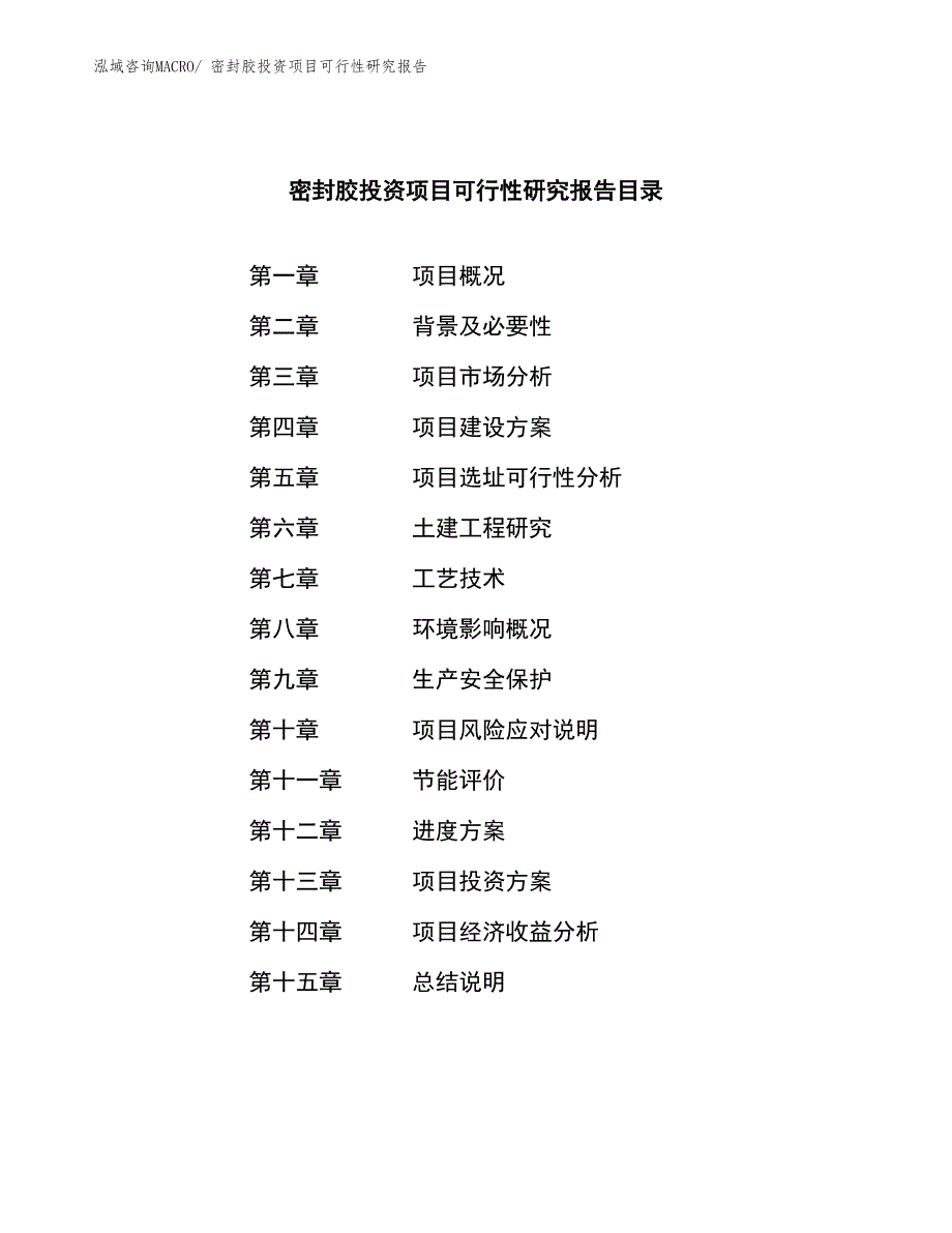 密封胶投资项目可行性研究报告_第3页