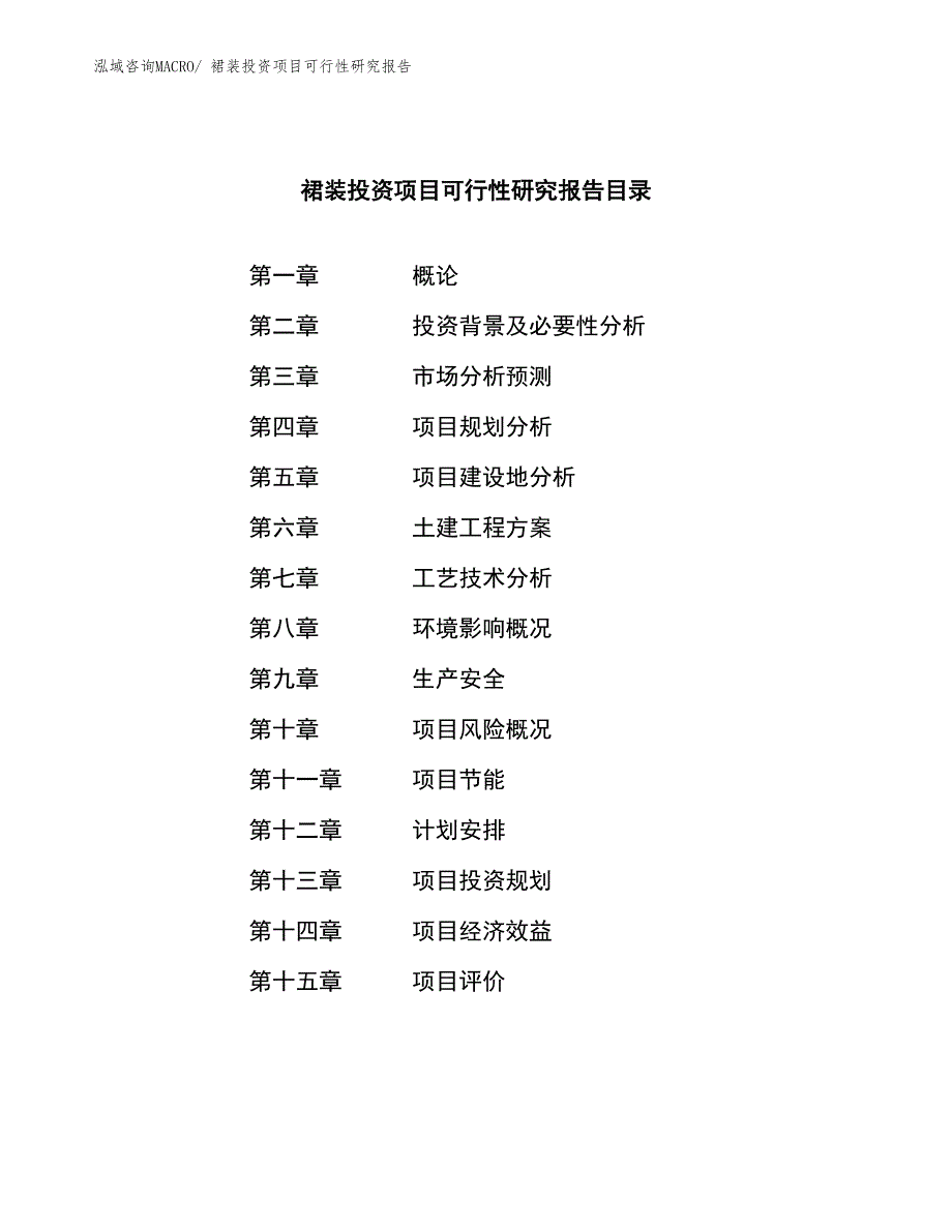 裙装投资项目可行性研究报告_第3页