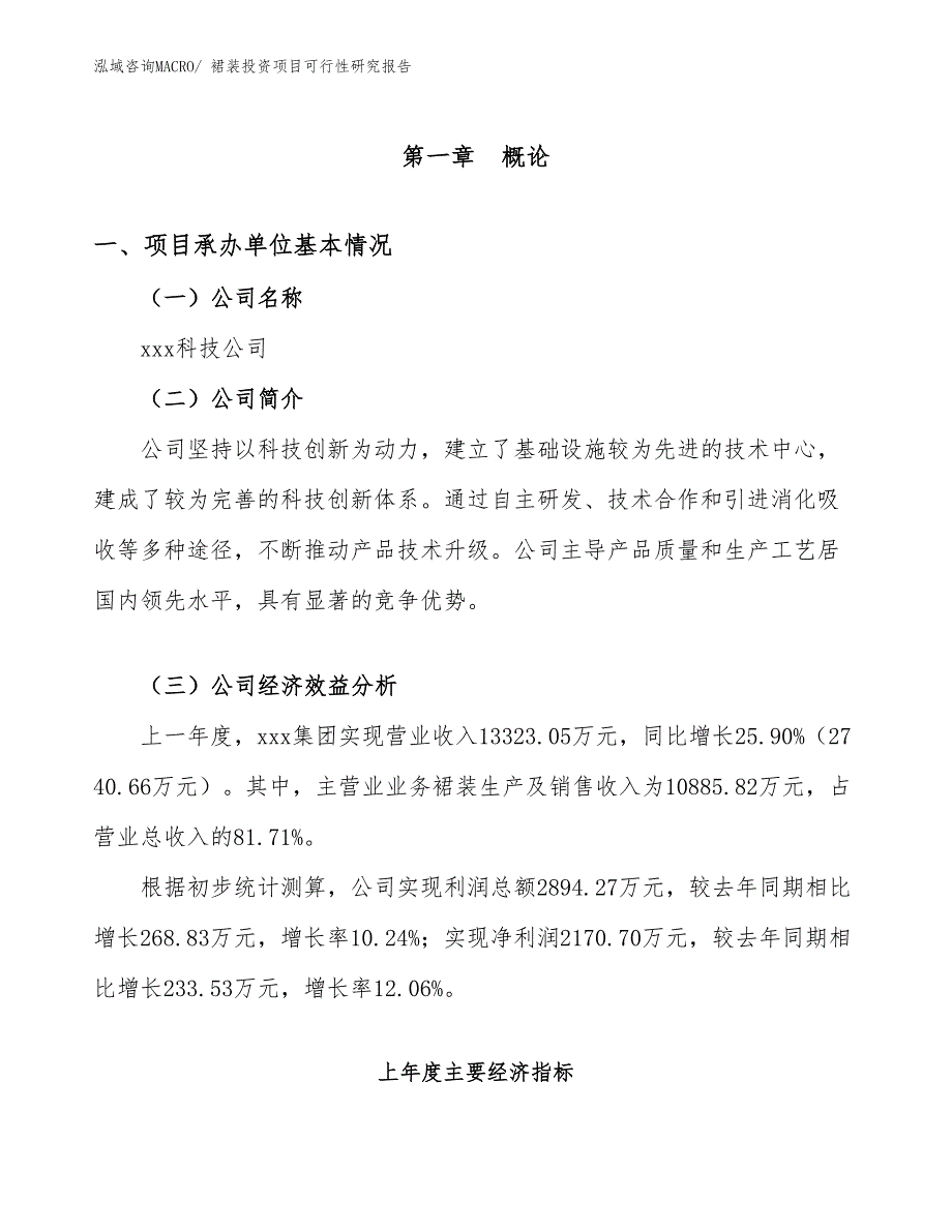 裙装投资项目可行性研究报告_第4页