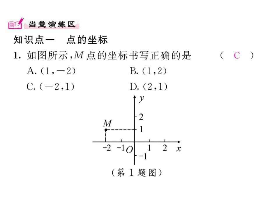 2017年秋八年级数学上册精英课件（沪科版）11.1  平面内点的坐标第1课时  平面直角坐标系_第5页