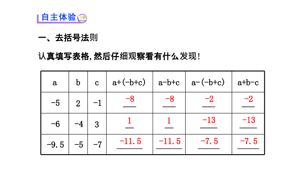 2014版初中数学金榜学案配套课件：第三章 4 整式的加减 第2课时(北师大版七年级上)_第3页