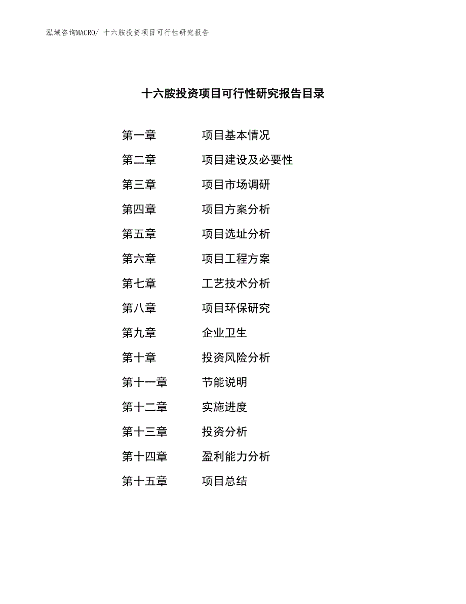 十六胺投资项目可行性研究报告_第4页