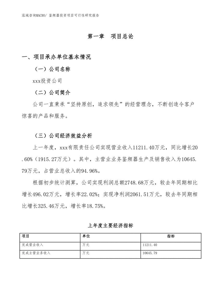 鉴频器投资项目可行性研究报告_第5页