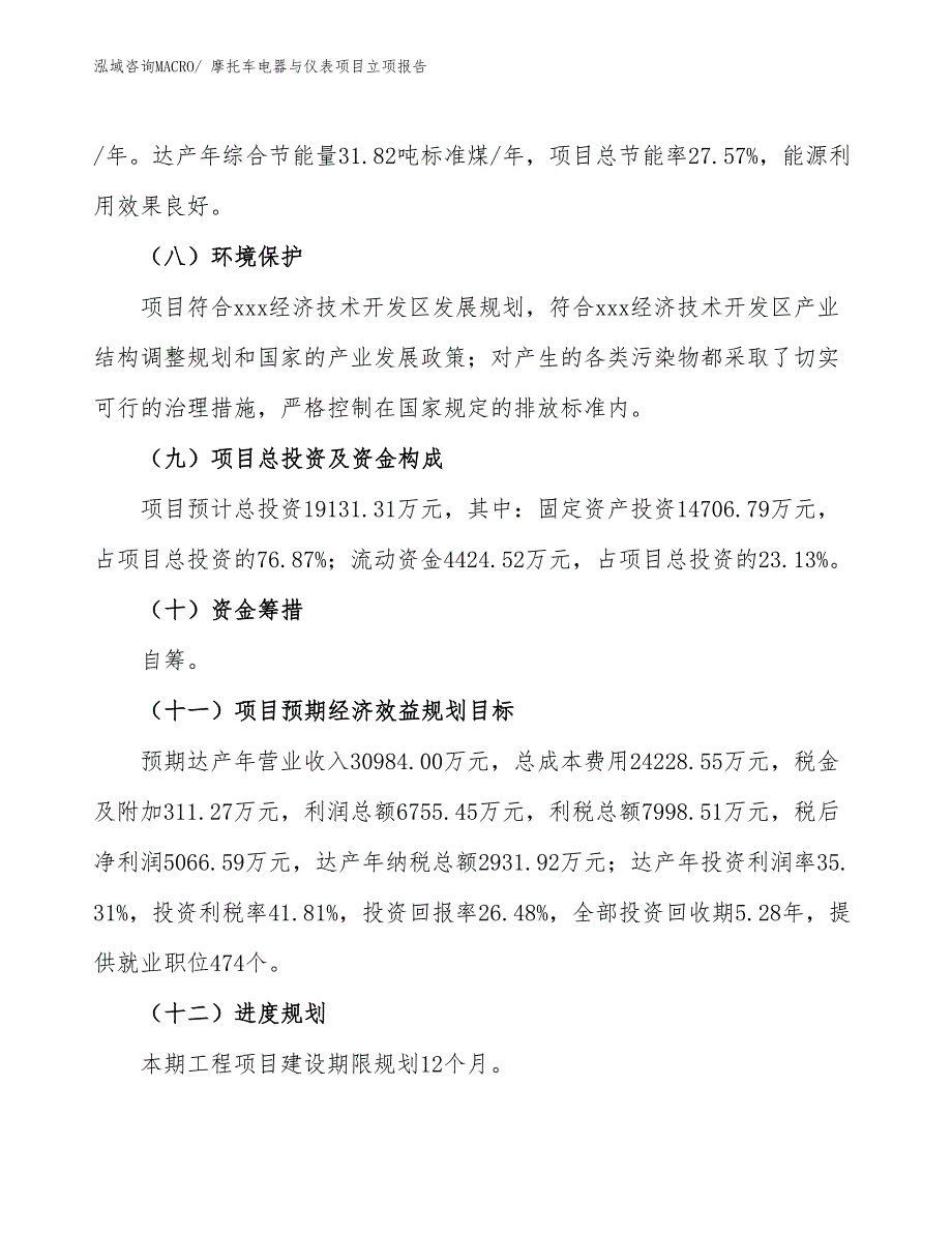 摩托车电器与仪表项目立项报告_第3页