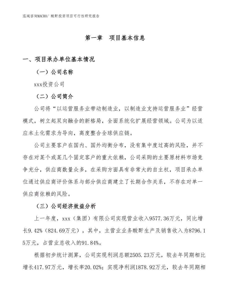 酸酐投资项目可行性研究报告_第4页