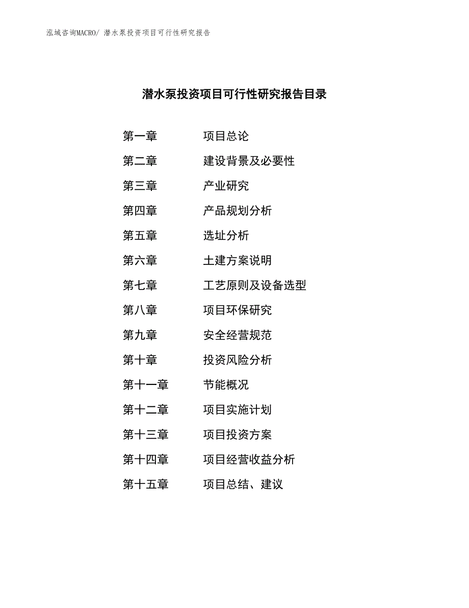 潜水泵投资项目可行性研究报告_第4页