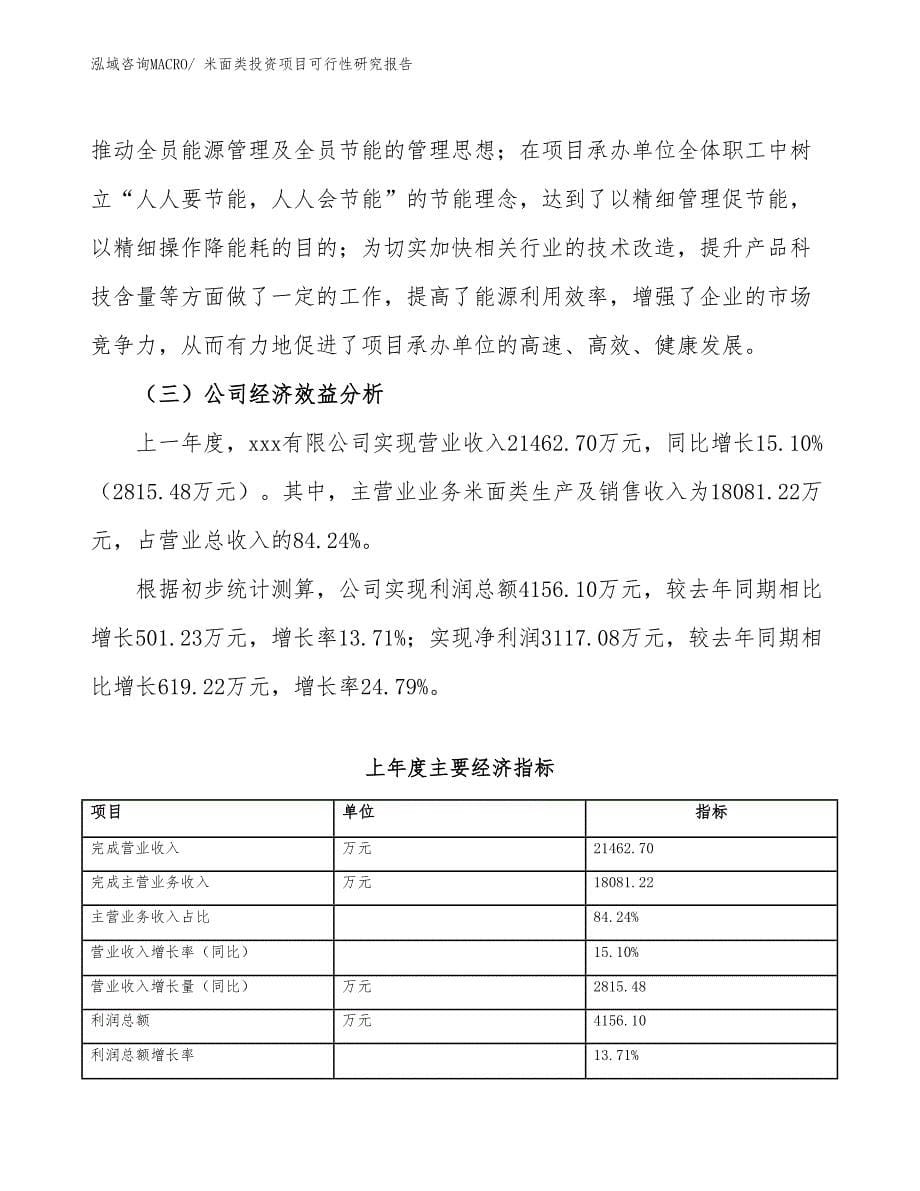 米面类投资项目可行性研究报告_第5页