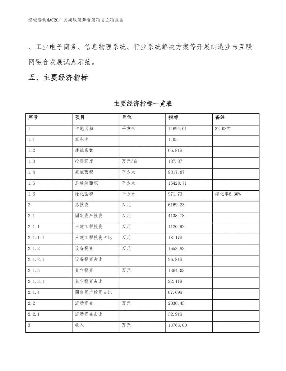 民族服装舞台装项目立项报告_第5页