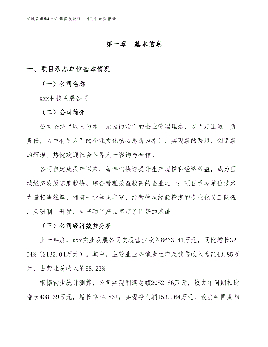 焦炭投资项目可行性研究报告_第4页